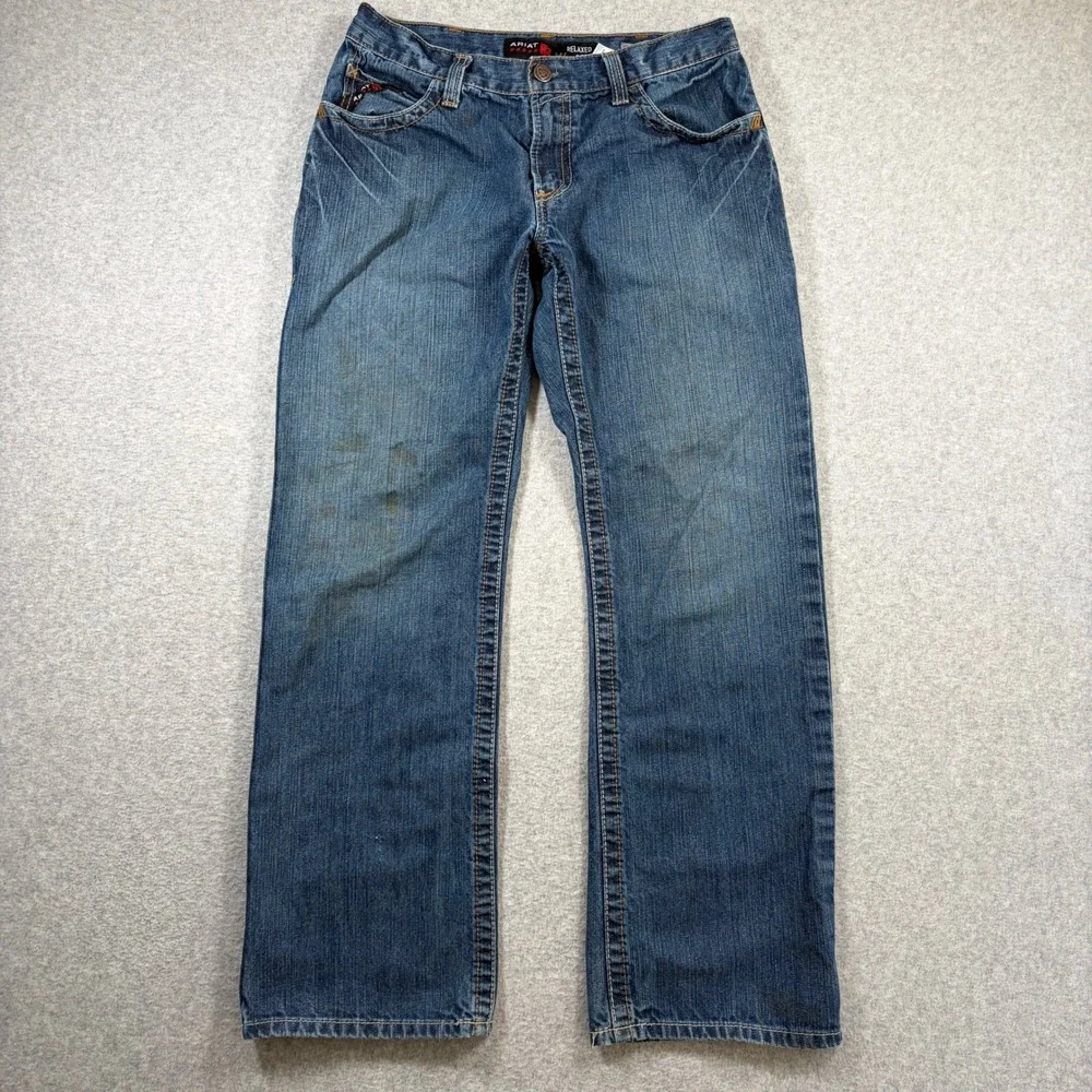 Ariat M4 FR Relaxed Boot Jeans Mens 30x32 (30x30) Blue Flame Resistant Workwear